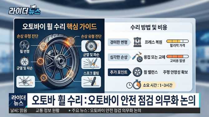 오토바이 휠수리, 빠르게 확인할 핵심 포인트와 비용은?