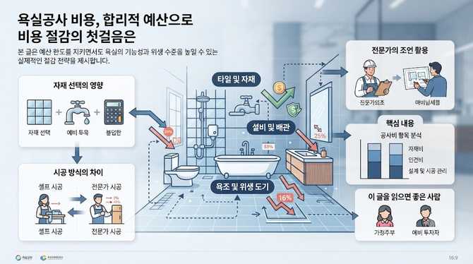 욕실공사 비용, 합리적 예산으로 비용 절감의 첫걸음은?