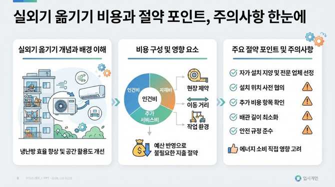 실외기 옮기기 비용과 절약 포인트, 주의사항 한눈에