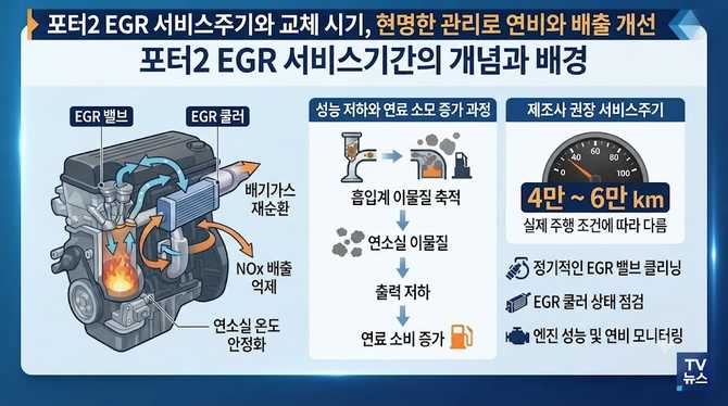 포터2 EGR 서비스주기와 교체 시기, 현명한 관리로 연비와 배출 개선