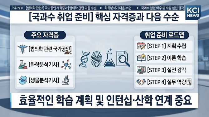 국과수 취업 준비: 핵심 자격증과 다음 수순으로 준비하자