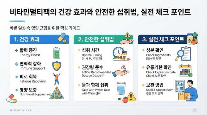비타민멀티팩의 건강 효과와 안전한 섭취법, 실전 체크 포인트