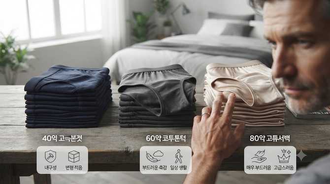 40수·60수·80수 차이 남자 속옷 선택 팁으로 쾌적함 찾기