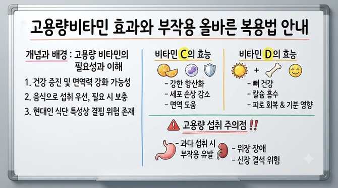 고용량비타민 효과와 부작용 올바른 복용법 안내