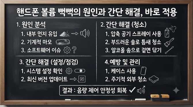 핸드폰 볼륨 뻑뻑의 원인과 간단 해결, 바로 적용