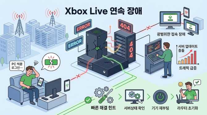 Xbox Live 접속 장애 원인과 빠른 해결 힌트