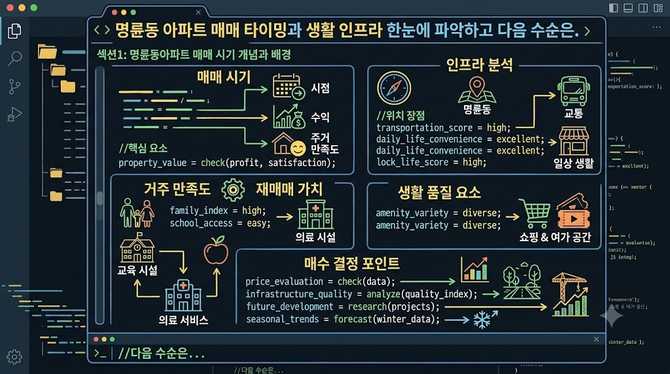 명륜동 아파트 매매 타이밍과 생활 인프라 한눈에 파악하고 다음 수순은?