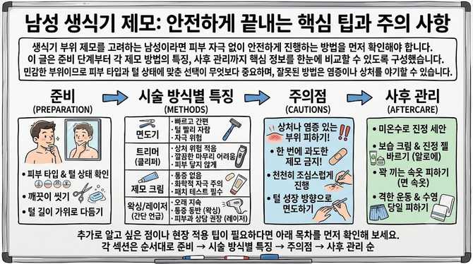 남성 생식기 제모, 안전하게 끝내는 핵심 팁과 주의 사항