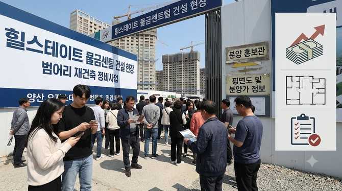 양산 힐스테이트 물금센트럴 분양가 모델하우스 범어리 재건축 분석