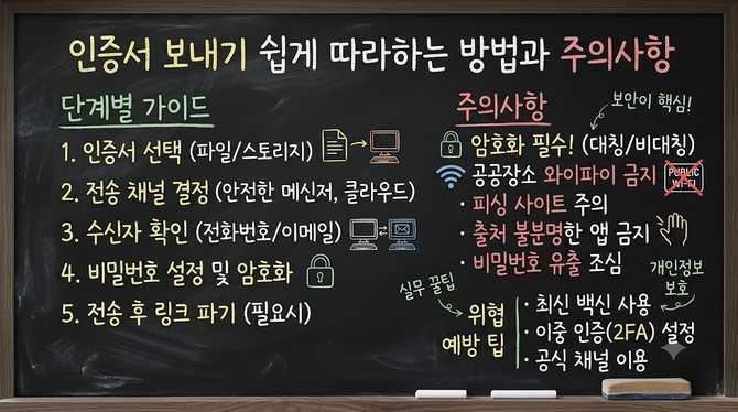 인증서 보내기 쉽게 따라하는 방법과 주의사항