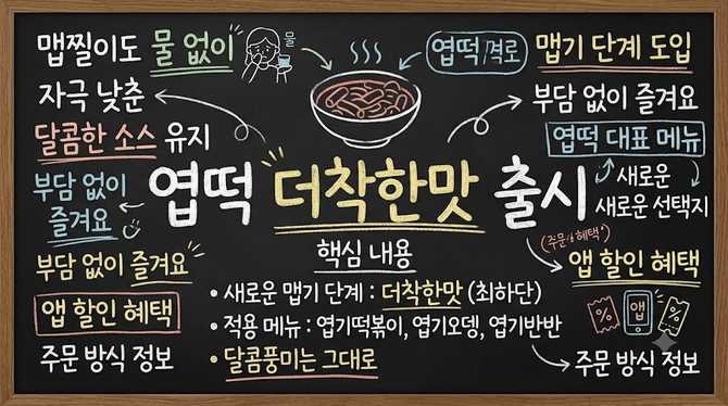 엽떡 더착한맛 출시, 맵찔이도 물 없이 맛볼 수 있을까