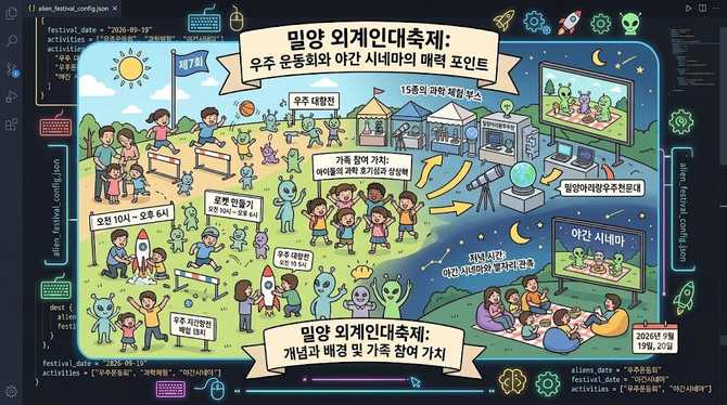 밀양 외계인대축제: 우주 운동회와 야간 시네마의 매력 포인트